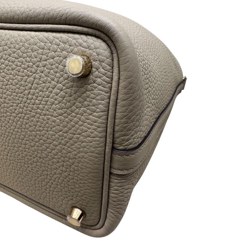 エルメス HERMES ピコタンロックPM W刻印 ベージュマルファ トリヨン ユニセックス ハンドバッグ