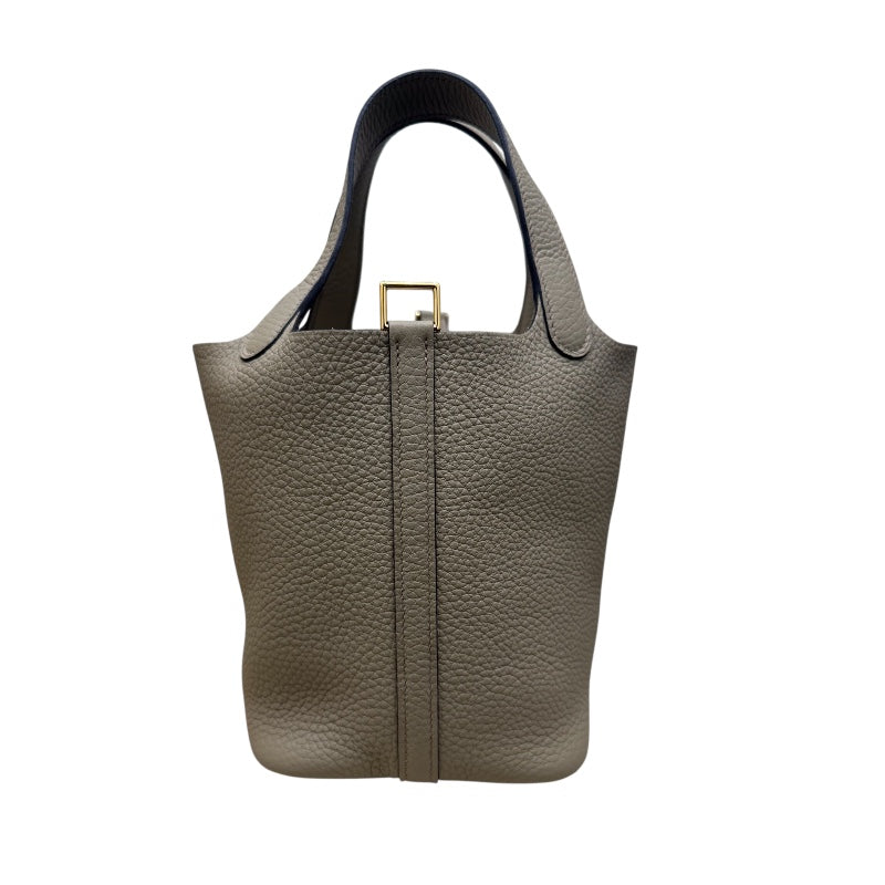 エルメス HERMES ピコタンロックPM W刻印 ベージュマルファ トリヨン ユニセックス ハンドバッグ