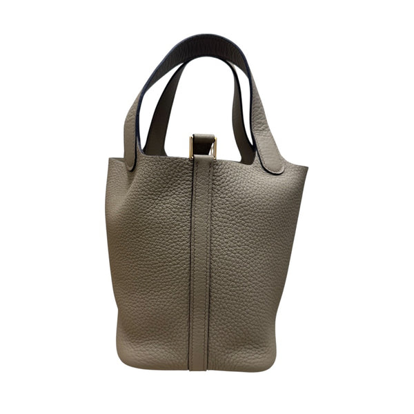 エルメス HERMES ピコタンロックPM W刻印 ベージュマルファ トリヨン ユニセックス ハンドバッグ