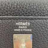 エルメス HERMES ケリー25 内縫い W刻 ブラック シルバー金具 トゴ レディース ハンドバッグ