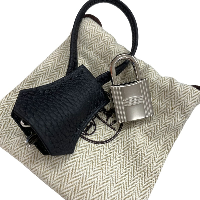 エルメス HERMES ケリー25 内縫い W刻 ブラック シルバー金具 トゴ レディース ハンドバッグ