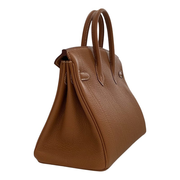 エルメス HERMES バーキン25 K刻 ゴールド マットシルバー金具 トゴ レディース ハンドバッグ