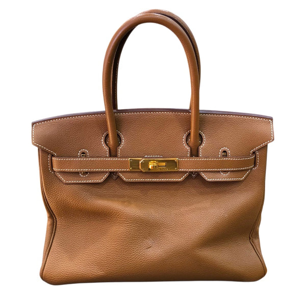 エルメス HERMES バーキン30 ▢G刻 ゴールド　ゴールド金具 トゴ ユニセックス ハンドバッグ