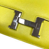 エルメス HERMES コンスタンスエラン □Q刻 ライム シルバー金具 エプソン レディース ショルダーバッグ