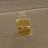 エルメス HERMES ケリー28 内縫い D刻 エトゥープ ゴールド金具 トゴ レディース ハンドバッグ ショルダーバッグ