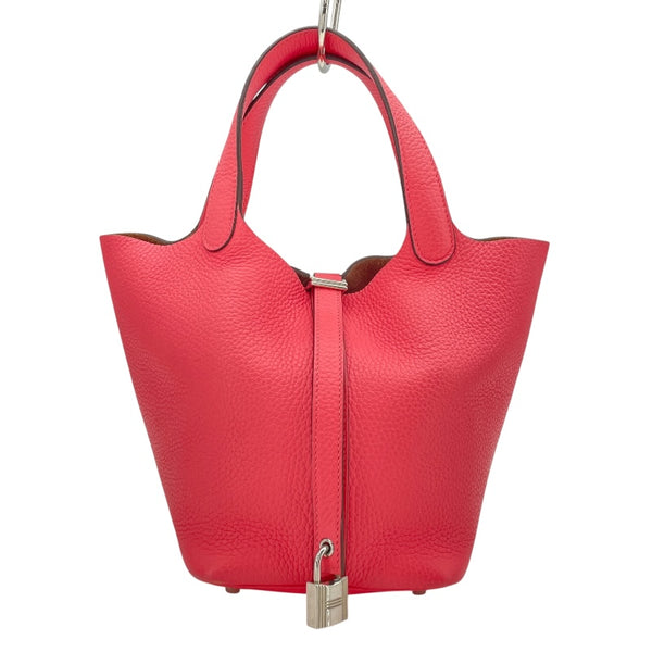 エルメス HERMES ピコタンロックPM Y刻 ローズアザレ SV金具 トリヨン レディース ハンドバッグ