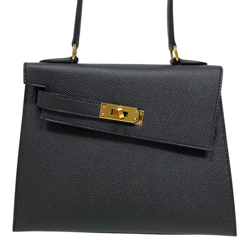 エルメス HERMES ケリー20 無秩序 B刻 ブラック ゴールド金具 エプソン レディース ショルダーバッグ