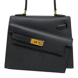 エルメス HERMES ケリー20 無秩序 B刻 ブラック ゴールド金具 エプソン レディース ショルダーバッグ