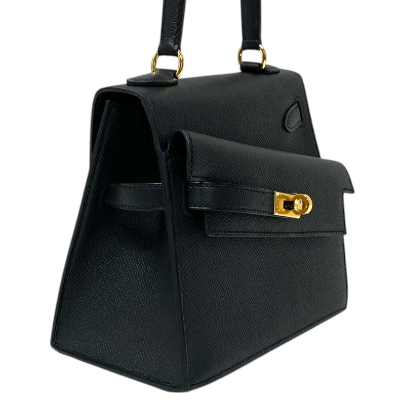 エルメス HERMES ケリー20 無秩序 B刻 ブラック ゴールド金具 エプソン レディース ショルダーバッグ