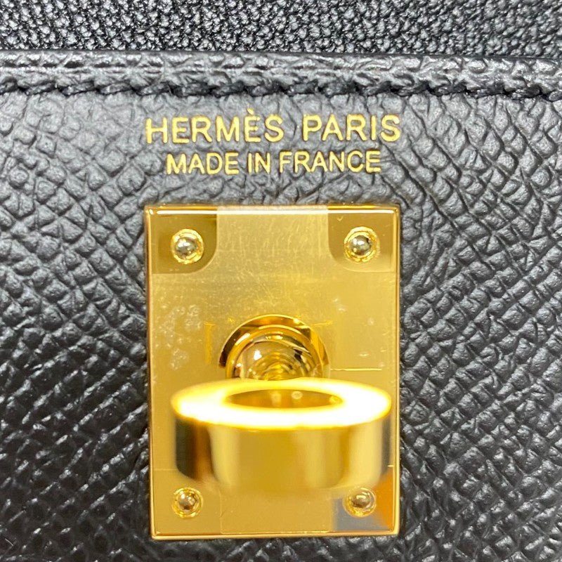 エルメス HERMES ケリー20 無秩序 B刻 ブラック ゴールド金具 エプソン レディース ショルダーバッグ