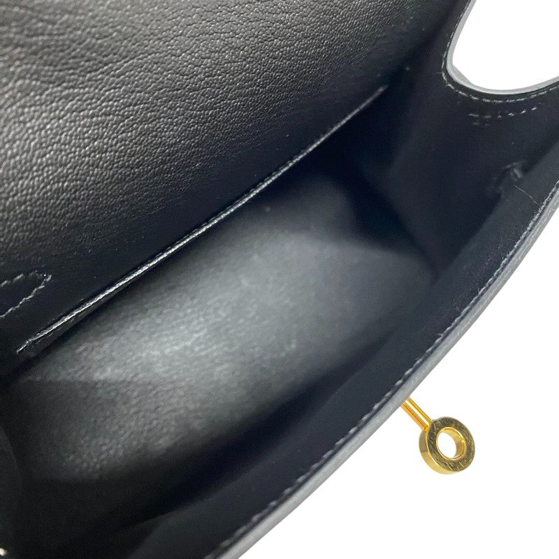 エルメス HERMES ケリー20 無秩序 B刻 ブラック ゴールド金具 エプソン レディース ショルダーバッグ