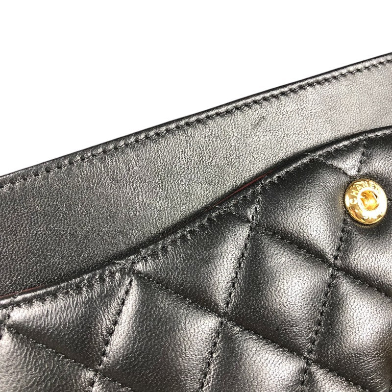 シャネル CHANEL マトラッセ25 A01112 ブラック ゴールド金具 ラムスキン レディース ショルダーバッグ