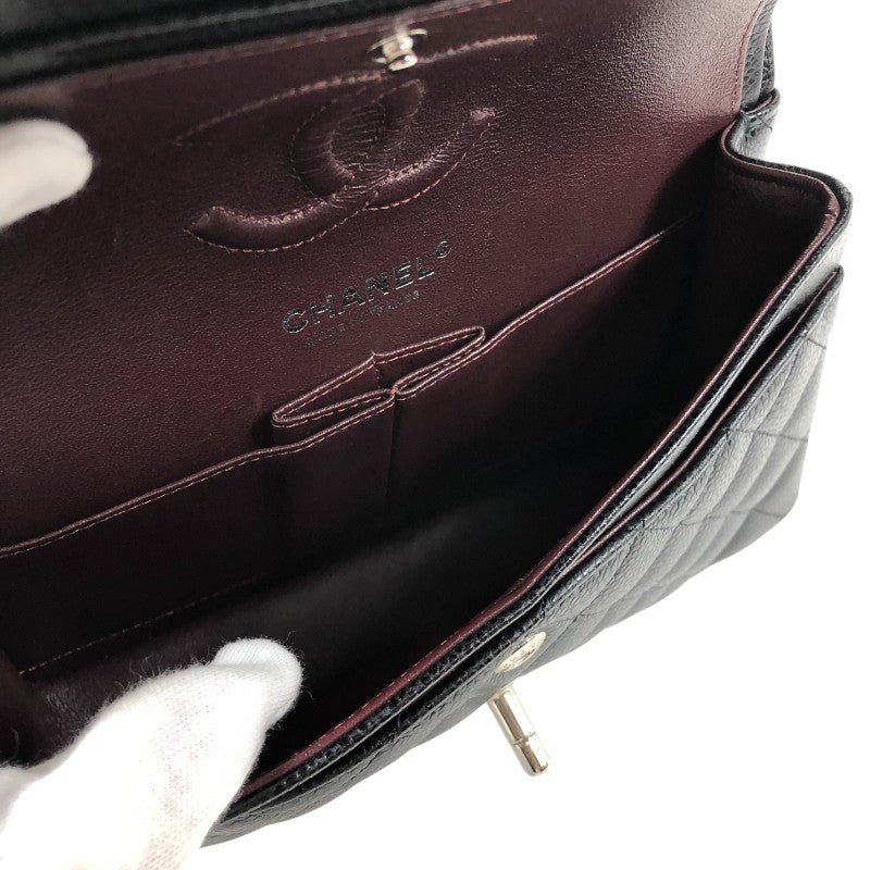 シャネル CHANEL マトラッセ23 A01113 ブラック シルバー金具 キャビアスキン レディース ショルダーバッグ