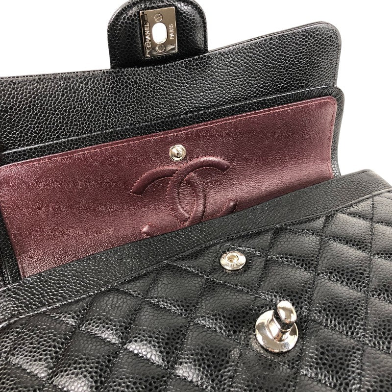 シャネル CHANEL マトラッセ23 A01113 ブラック シルバー金具 キャビアスキン レディース ショルダーバッグ
