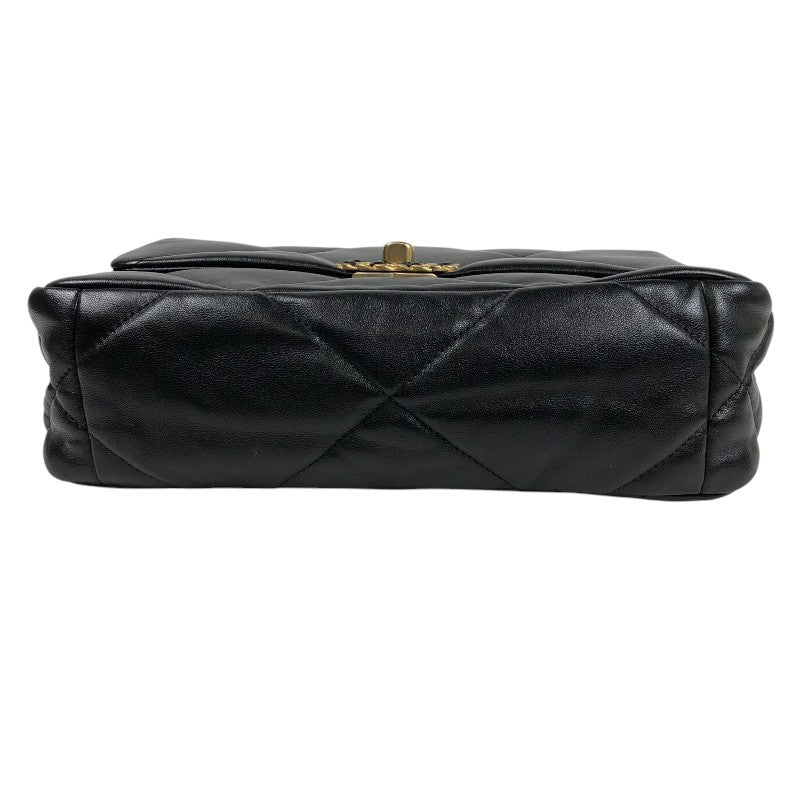 シャネル CHANEL CHANEL19 バッグ AS1160 ブラック ゴールド×シルバー金具 シャイニーラム レディース ショルダーバッグ