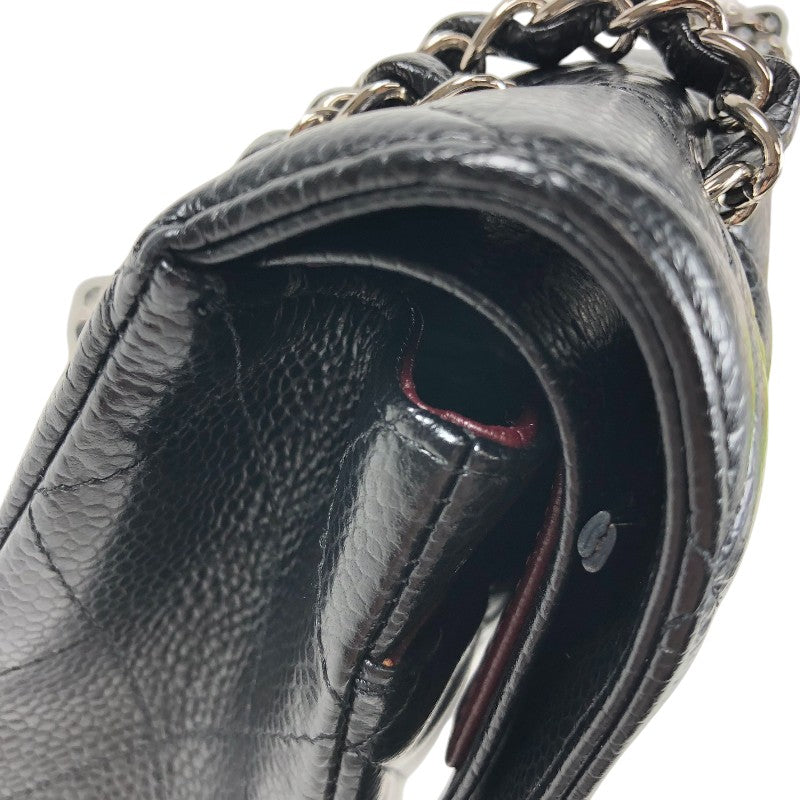 シャネル CHANEL マトラッセ25 A01112 ブラック シルバー金具 キャビアスキン レディース ショルダーバッグ