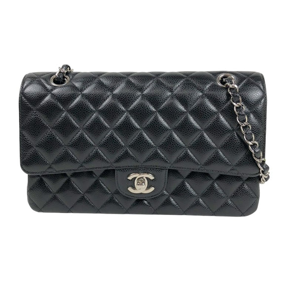 シャネル CHANEL マトラッセ25 A01112 ブラック シルバー金具 キャビアスキン レディース ショルダーバッグ