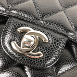 シャネル CHANEL マトラッセ25 A01112 ブラック シルバー金具 キャビアスキン レディース ショルダーバッグ