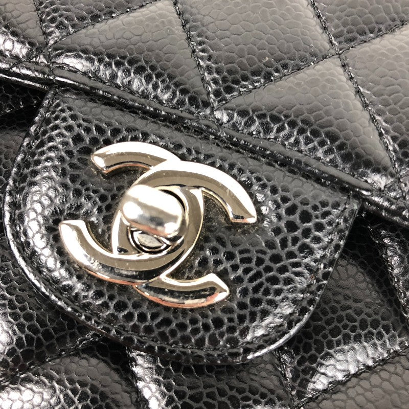 シャネル CHANEL マトラッセ25 A01112 ブラック シルバー金具 キャビアスキン レディース ショルダーバッグ