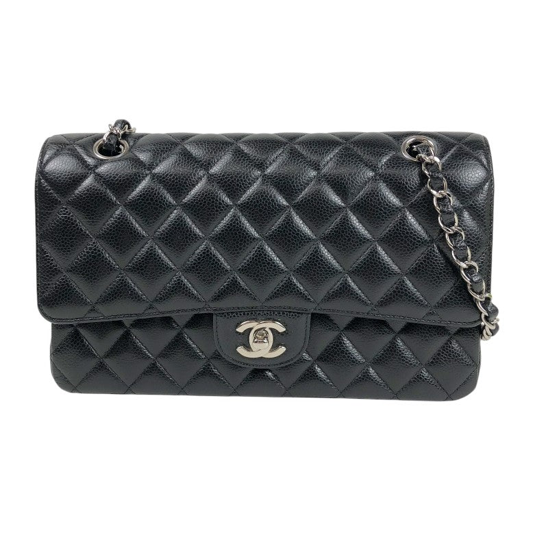 シャネル CHANEL マトラッセ25 A01112 ブラック シルバー金具 キャビアスキン レディース ショルダーバッグ