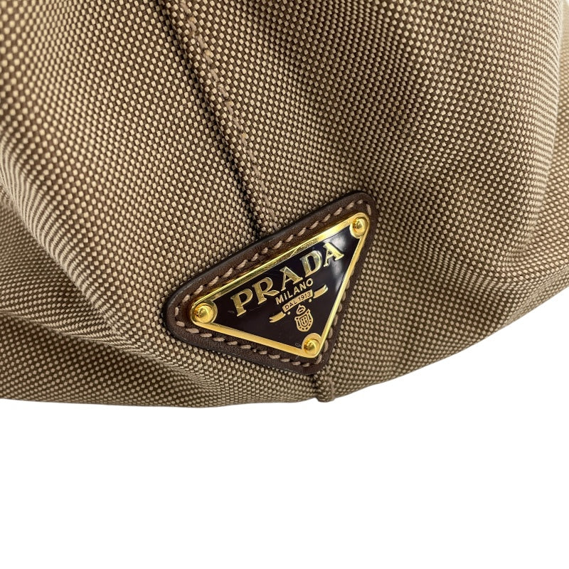 ✨極美品✨プラダ　ジャガードロゴ 2wayハンドバッグ　アイボリー×ベージュ PRADA - プラダ PRADA ロゴジャガード 2Wayバッグ ベージュ