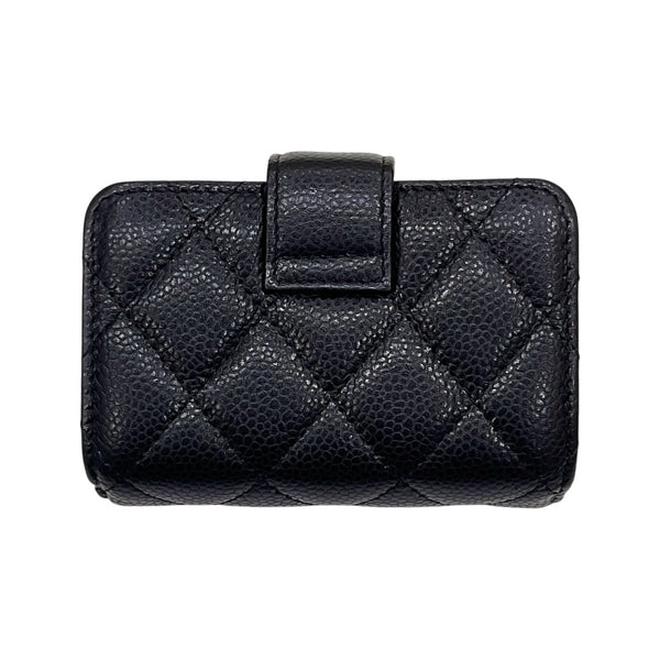シャネル CHANEL マトラッセ マルチカードケース ブラック ゴールド金具 キャビアスキン レディース カードケース