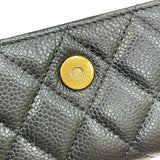 シャネル CHANEL マトラッセ マルチカードケース ブラック ゴールド金具 キャビアスキン レディース カードケース