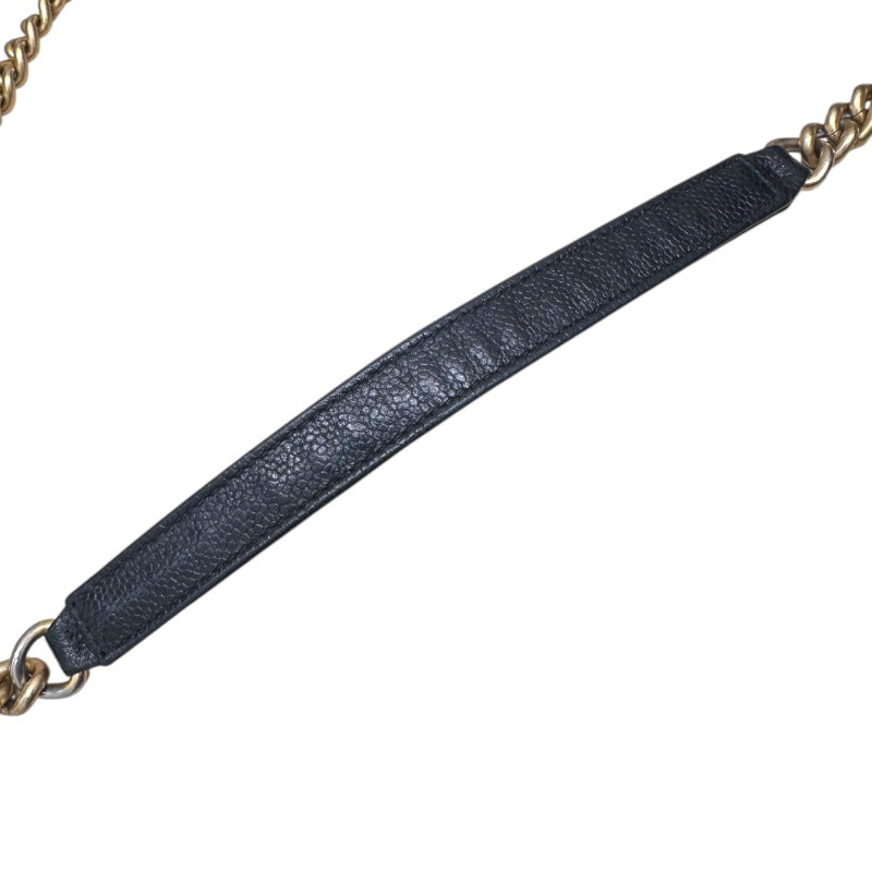 シャネル CHANEL ボーイシャネル　チェーンクラッチ ブラック キャビアスキン レディース ショルダーバッグ