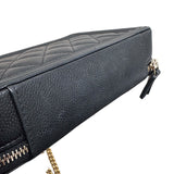 シャネル CHANEL ボーイシャネル　チェーンクラッチ ブラック キャビアスキン レディース ショルダーバッグ