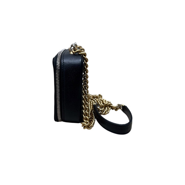 シャネル CHANEL ボーイシャネル　チェーンクラッチ ブラック キャビアスキン レディース ショルダーバッグ