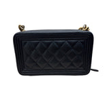 シャネル CHANEL ボーイシャネル　チェーンクラッチ ブラック キャビアスキン レディース ショルダーバッグ