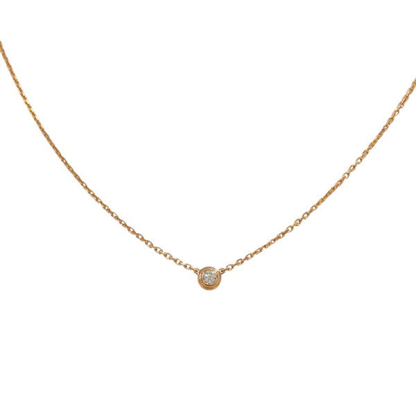 カルティエ Cartier ダムールダイヤネックレスXS ピンクゴールド Au750 ジュエリー