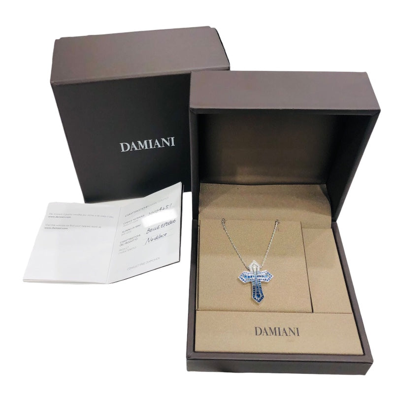 ダミアーニ DAMIANI ベルエポッククラウン ネックレスM サファイア/ダイヤ ホワイトゴールド 750 ジュエリー