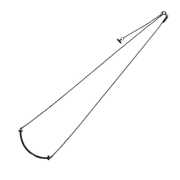 ティファニー TIFFANY＆CO Tスマイルネックレススモール ホワイトゴールド Au750 ジュエリー