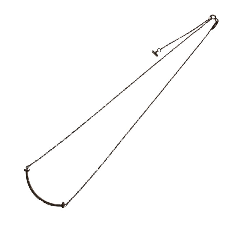 ティファニー TIFFANY＆CO Tスマイルネックレススモール ホワイトゴールド Au750 ジュエリー