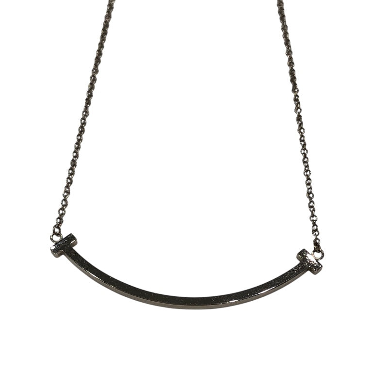 ティファニー TIFFANY＆CO Tスマイルネックレススモール ホワイトゴールド Au750 ジュエリー