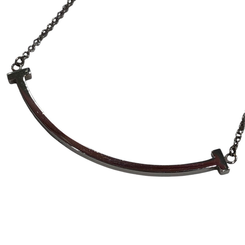 ティファニー TIFFANY＆CO Tスマイルネックレススモール ホワイトゴールド Au750 ジュエリー