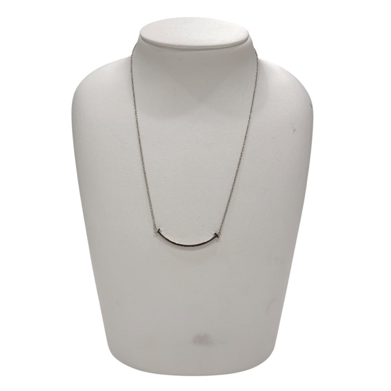 ティファニー TIFFANY＆CO Tスマイルネックレススモール ホワイトゴールド Au750 ジュエリー