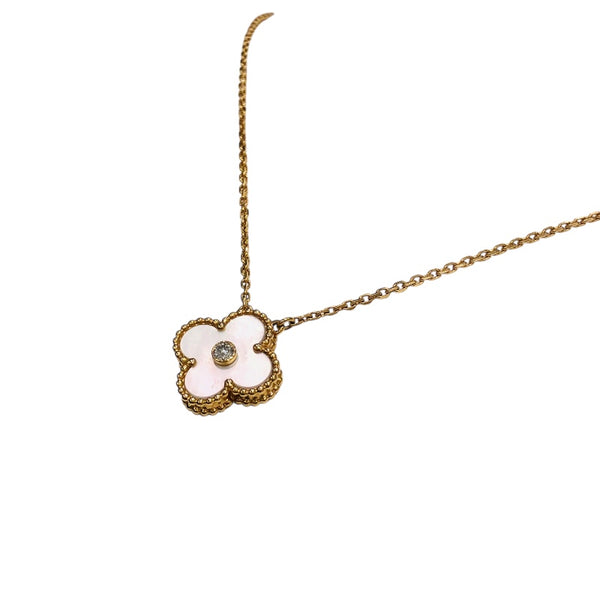 ヴァンクリーフ＆アーペル Van Cleef & Arpels ヴィンテージアルハンブラ ネックレス ホリデー限定 MOP ピンクゴールド 750 ジュエリー