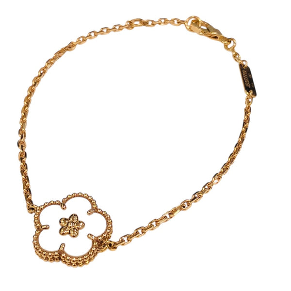 ヴァンクリーフ＆アーペル Van Cleef & Arpels ラッキースプリング プラムブロッサム ブレスレット MOP ピンクゴールド 750 ジュエリー