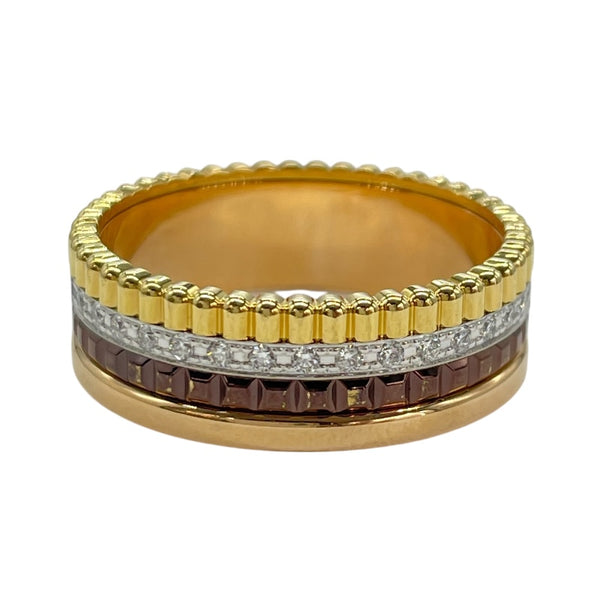 ブシュロン BOUCHERON キャトルクラシックリングスモール ゴールド K18YG/K18PG/K18WG/ブラウンPVD ダイヤモンド（33個） ジュエリー