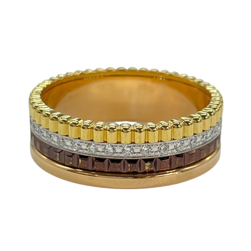 ブシュロン BOUCHERON キャトルクラシックリングスモール ゴールド K18YG/K18PG/K18WG/ブラウンPVD ダイヤモンド（33個） ジュエリー