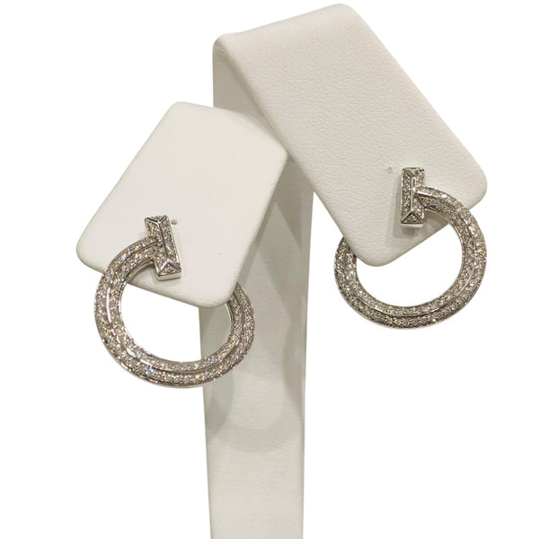 ティファニー TIFFANY＆CO Tワンオープンフープダイヤピアス