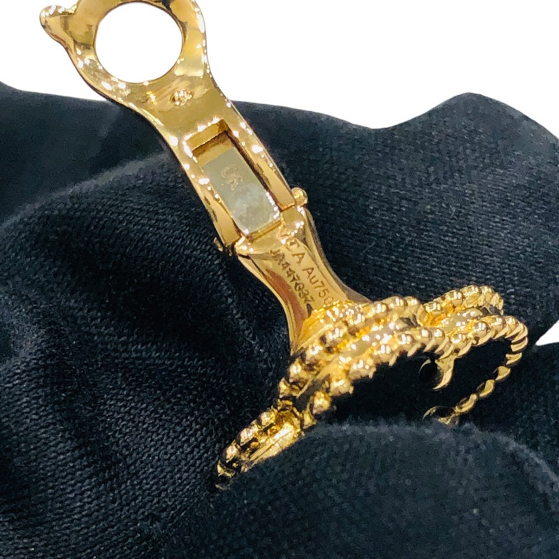 ヴァンクリーフ＆アーペル Van Cleef & Arpels ヴィンテージアルハンブラ ピアス オニキス イエローゴールド 750 ジュエリー