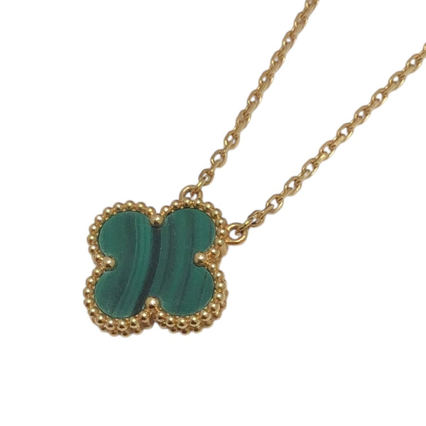 ヴァンクリーフ＆アーペル Van Cleef & Arpels ヴィンテージアルハンブラネックレス ゴールド Au750　マラカイト ジュエリー