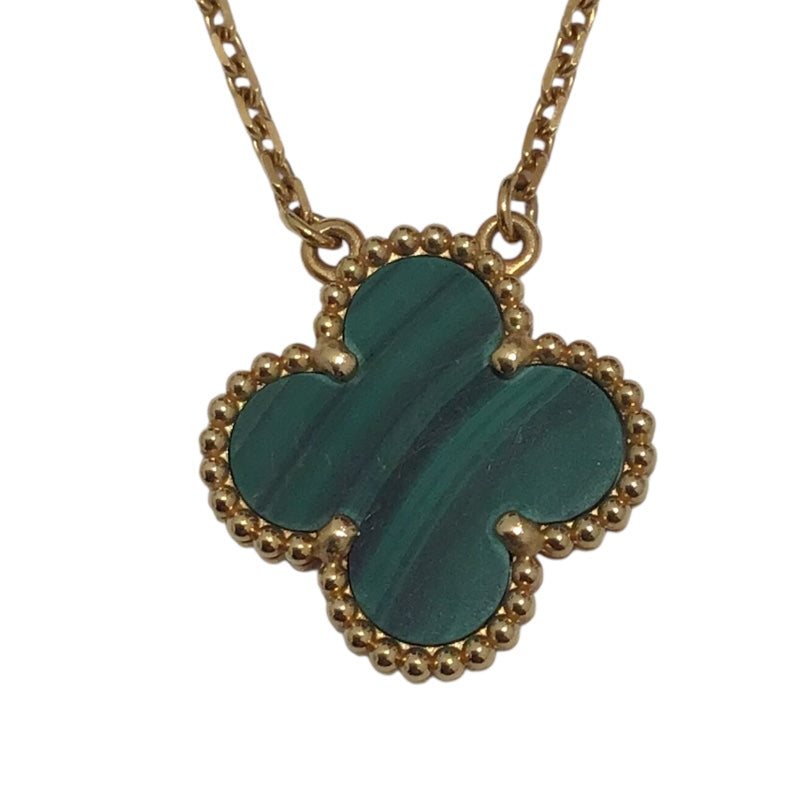 ヴァンクリーフ＆アーペル Van Cleef & Arpels ヴィンテージアルハンブラネックレス ゴールド Au750　マラカイト ジュエリー
