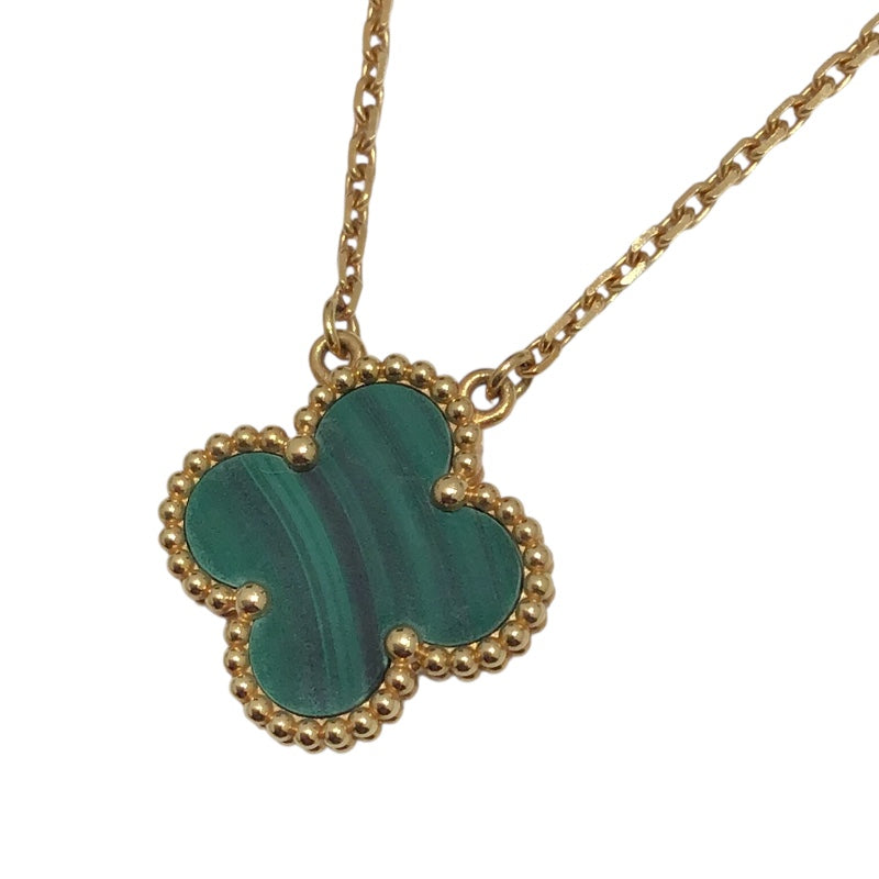 ヴァンクリーフ＆アーペル Van Cleef & Arpels ヴィンテージアルハンブラネックレス ゴールド Au750　マラカイト ジュエリー
