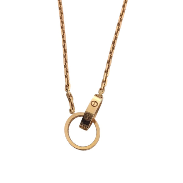 カルティエ Cartier ベビーラブダイヤネックレス ピンクゴールド Au750 ジュエリー