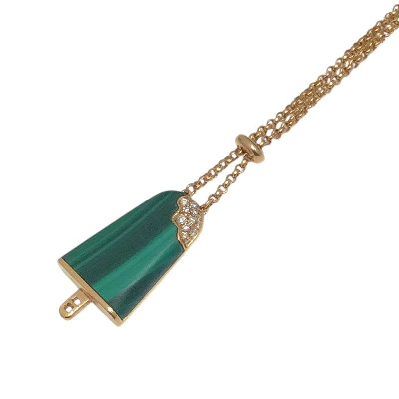 ブルガリ BVLGARI ジェラーティブレスレット ピンクゴールド Au750 マラカイト ジュエリー