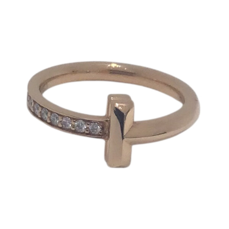 ティファニー TIFFANY＆CO Tワンダイヤリング ピンクゴールド Au750 ジュエリー